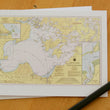 Load image into Gallery viewer, Lake of the Woods Map Notecards (1990) 4.25"x5.5"