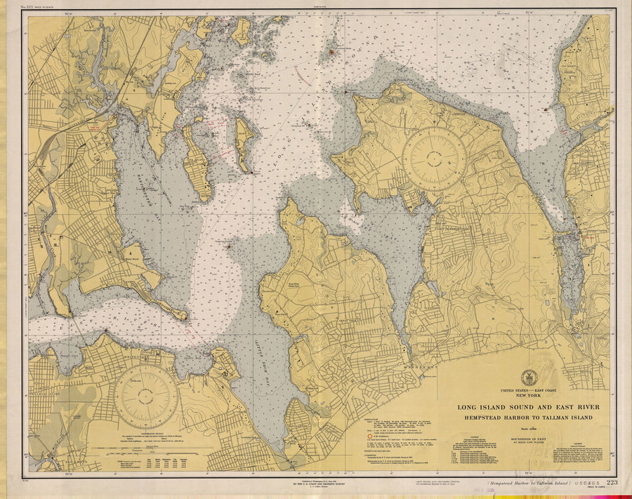 Long Island Sound and East River Map - 1939 (2)