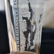 Load image into Gallery viewer, Narragansett Bay Map Engraved Glasses