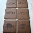 Load image into Gallery viewer, Northeast Inshore Slam Coaster Set - Dark Brown
