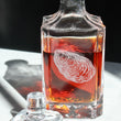 Load image into Gallery viewer, Oyster Engraved Whiskey Decanter - 26oz Square Crystal Decanter with Stopper