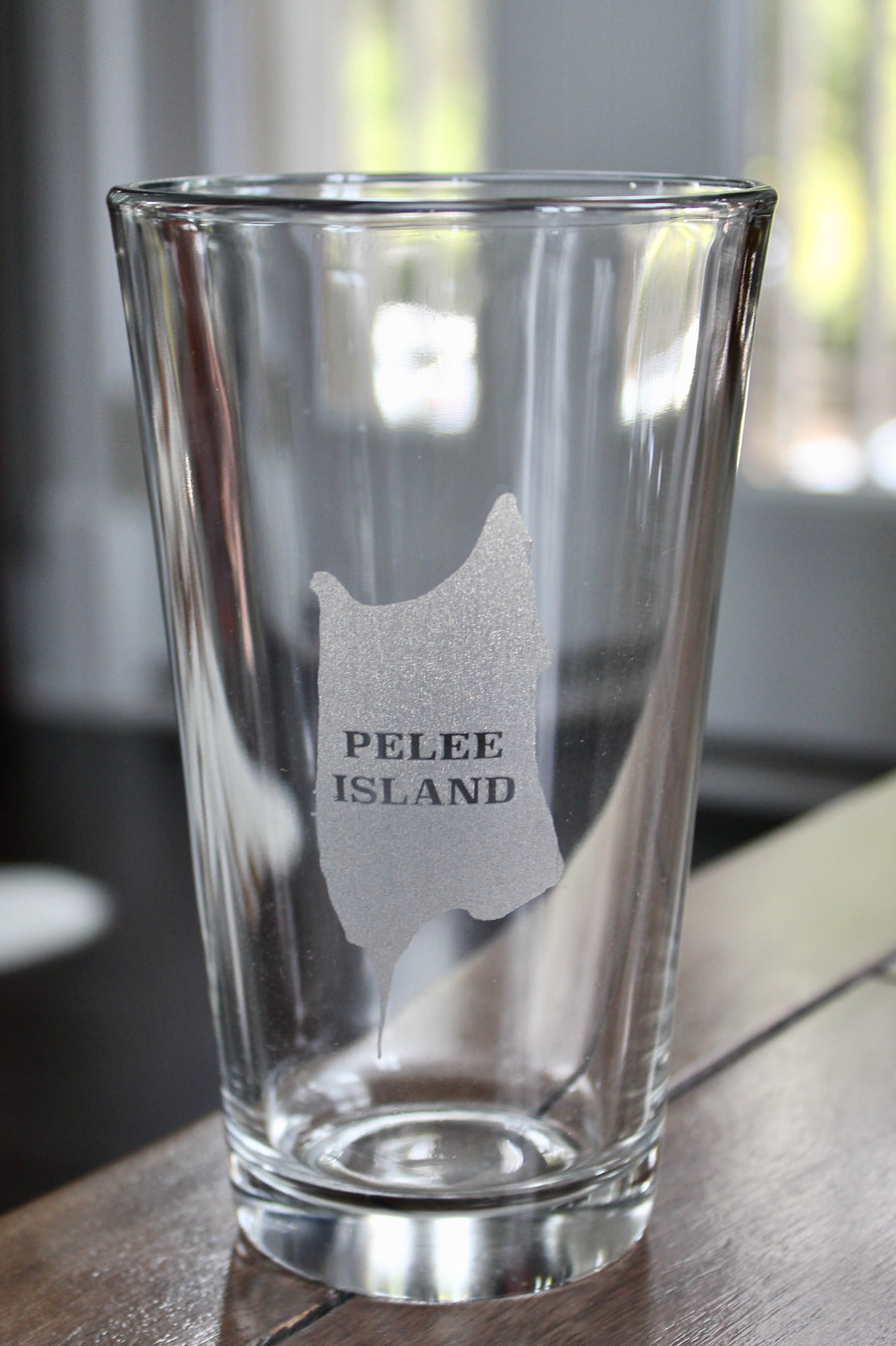 Pelee Island Map Engraved Glasses