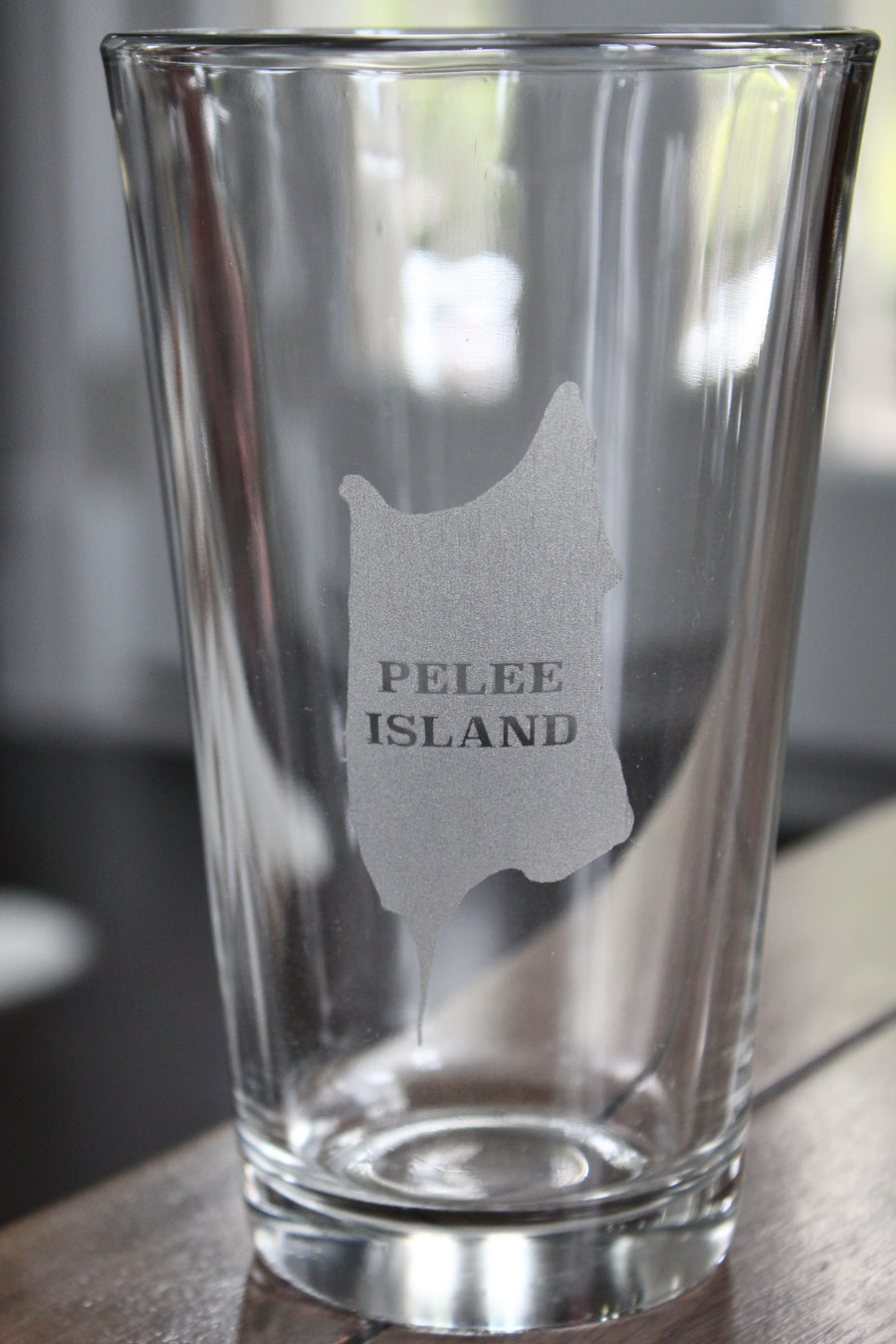 Pelee Island Map Engraved Glasses