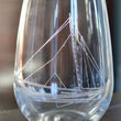 Load image into Gallery viewer, Skipjack Sailboat Engraved Glass