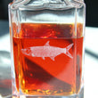 Load image into Gallery viewer, Tarpon Engraved Whiskey Decanter - 26oz Square Crystal Decanter with Stopper