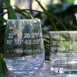 Load image into Gallery viewer, Tybee Island GPS Coordinates Engraved Glasses