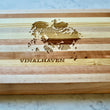Load image into Gallery viewer, Vinalhaven Map Engraved Wooden Serving Board & Bar Board