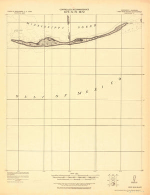 Petit Bois Island Island Map - 1921