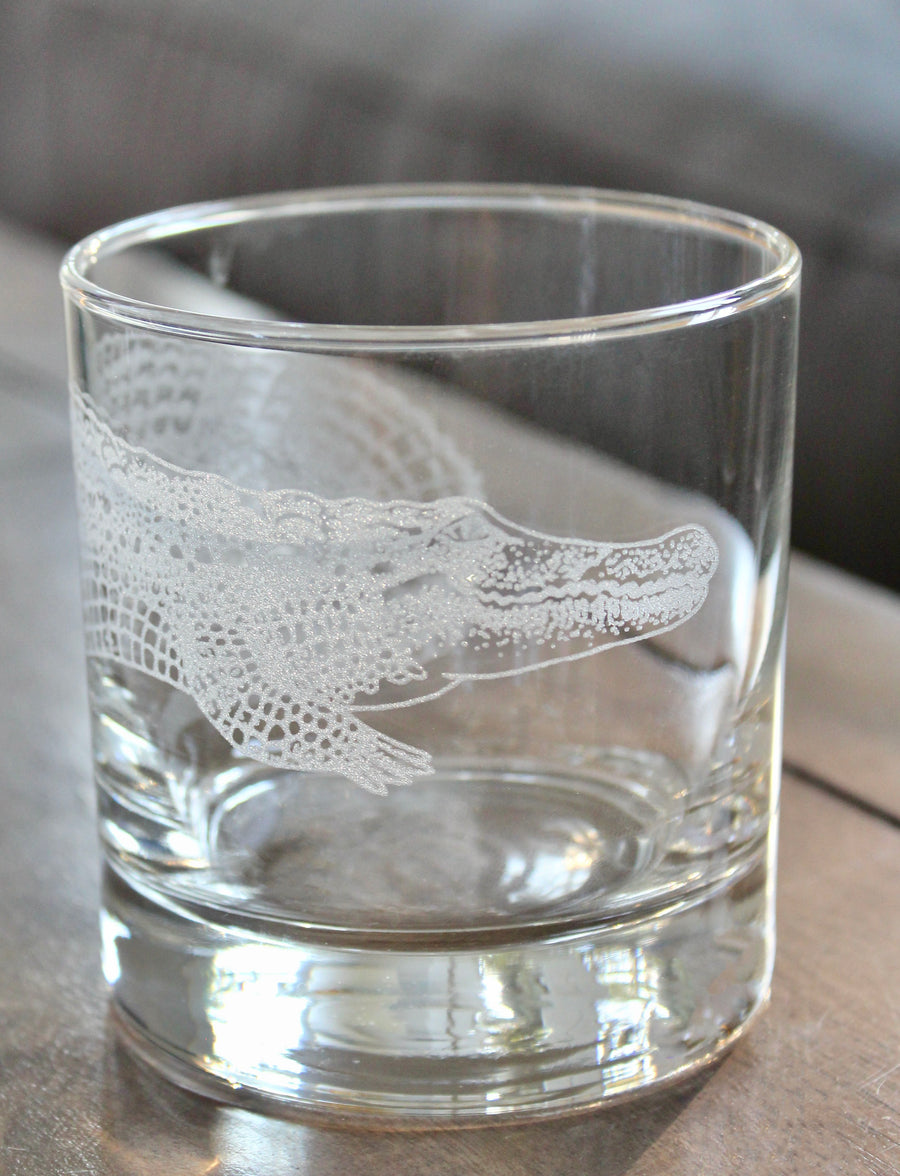 Alligator Engraved Glasses