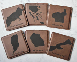 Apostle Islands Coaster Set - Dark Brown