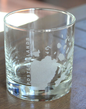 Apostle Islands Map Engraved Glasses