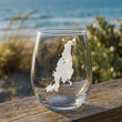 Load image into Gallery viewer, Aquidneck Island Map - Newport RI -  Engraved Glasses
