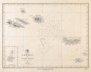 Azores Map - 1844