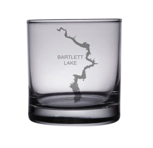Bartlett Lake (AZ) Map Engraved Glasses