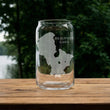 Load image into Gallery viewer, Beaufort Lake Map - Michigan - Laser Engraved Glasses
