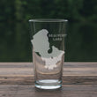 Load image into Gallery viewer, Beaufort Lake Map - Michigan - Laser Engraved Glasses
