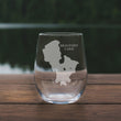 Load image into Gallery viewer, Beaufort Lake Map - Michigan - Laser Engraved Glasses
