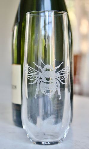 Bee Engraved Glasses