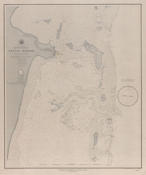 Belize Harbor British Honduras Map - 1829