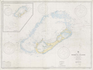 Bermuda Map 1938 - Nautical Chart Print - Paper | Canvas | Metal