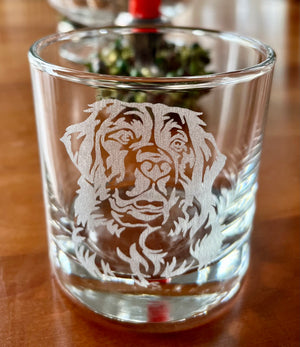 Bernese Mountain Dog Engraved Glasses