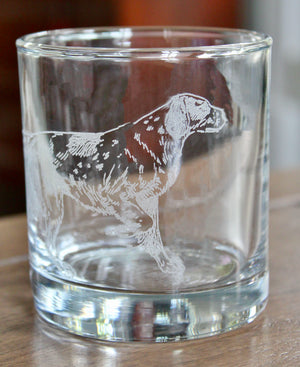 Bird Dog (Pointer) Engraved Glasses