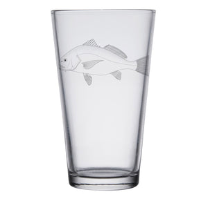 Black Drum Engraved Glasses - Gift for Fishermen