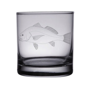 Black Drum Engraved Glasses - Gift for Fishermen