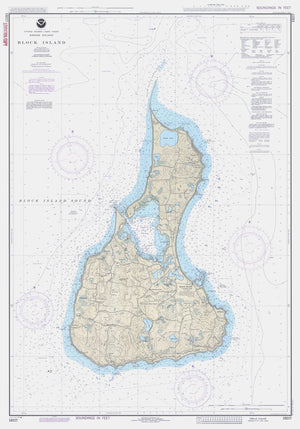 Block Island Map - 1991 - Nautical Chart Print - Paper | Canvas | Metal