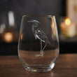 Load image into Gallery viewer, Blue Heron Laser Engraved Glasses - Coastal Gift
