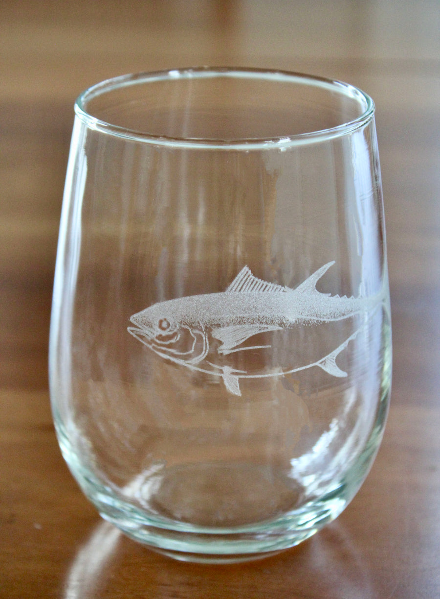 Bluefin Tuna Engraved Glasses