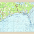 Load image into Gallery viewer, Bogue Sound &amp; Cape Lookout -  Nautical Chart Sherpa Fleece Blanket
