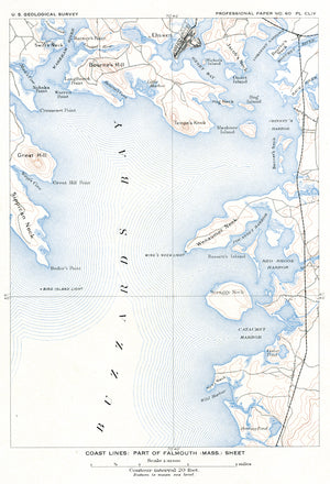 Buzzard's Bay -  Falmouth Map -  1908