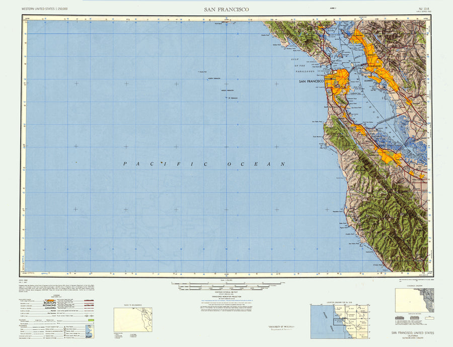 San Francisco Bay Map - 1947