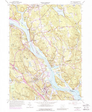 Deep River (CT) Topographic Map -  1961