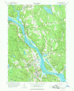 Deep River (CT) Map -  1961