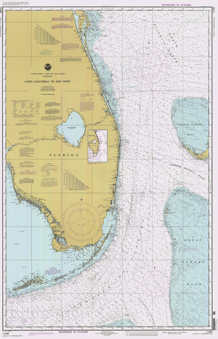Cape Canaveral to Key West Map - 1996