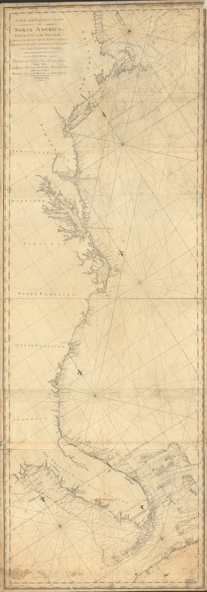 Cape Cod to Havanna Map - 1784