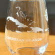 Load image into Gallery viewer, Caribbean Islands Map Engraved Glasses
