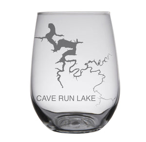 Cave Run Lake (KY) Map Glasses