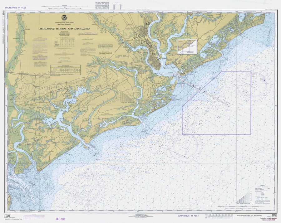 Charleston Harbor and Approaches Map - South Carolina Chart 1977 - Nautical Chart Print - Paper | Canvas | Metal