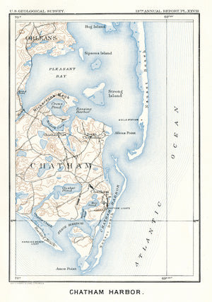 Chatham Harbor Map - 1893