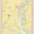 Load image into Gallery viewer, Chesapeake Bay - Northern Part - Nautical Chart Sherpa Fleece Blanket
