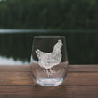 Load image into Gallery viewer, Hen Engraved Glasses
