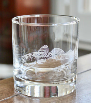 Cod Fish Engraved Glasses