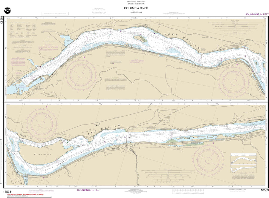 Columbia River - Lake Celilo Map - 2024