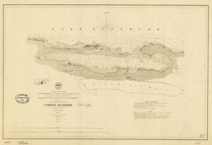 Cooper Harbor - Lake Superior  Map - 1864