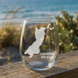 Load image into Gallery viewer, Cousins Island Maine Map Laser Engraved Glasses
