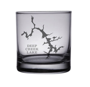 Deep Creek Lake (MD) Map Engraved Glasses