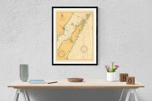 Door County Map 1917 - Nautical Chart Print - Paper | Canvas | Metal